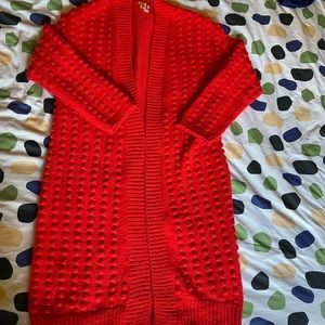 Target X LEGO sweater cardigan, bright red, S